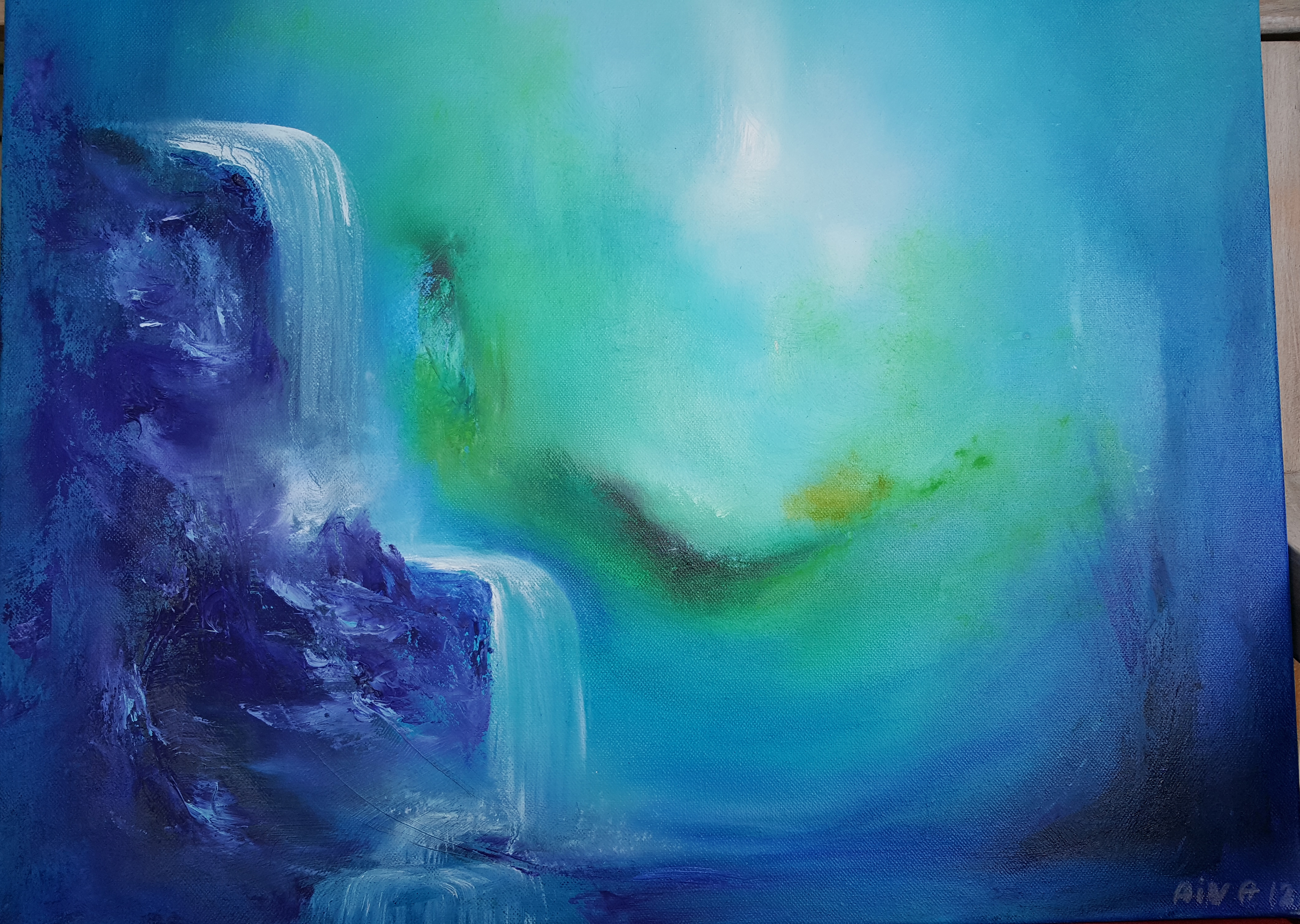 deep waterfall, aiva-jacqueline.ostrowski-spirituelart-autodidakt kunstner-