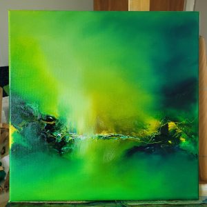 Summerwind-oliemaleri-spirituelart-aiva-grønnefarver.jacqueline.ostrowski. art.